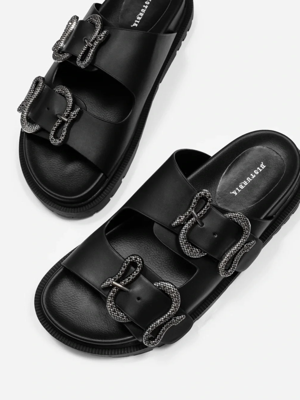 Mamba Snake Buckle Sandals - see size information, they run big. - Picture 9 of 10
